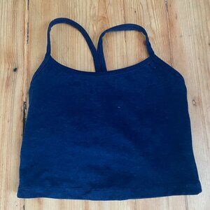 Beyond Yoga Spacedye slim racerback cropped tank in navy XS
